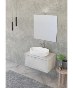 Mobile bagno "tintoretto" grigio, 80 cm